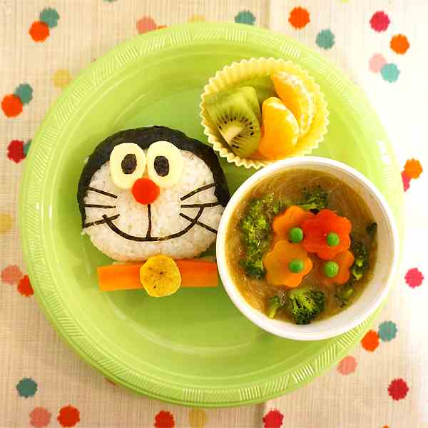Doraemon rice ball dinner plate