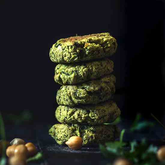 Baked Chickpea and Zucchini Falafel