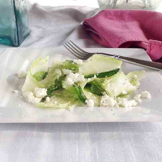 Shaved Broccoli Stalk Salad with Lime