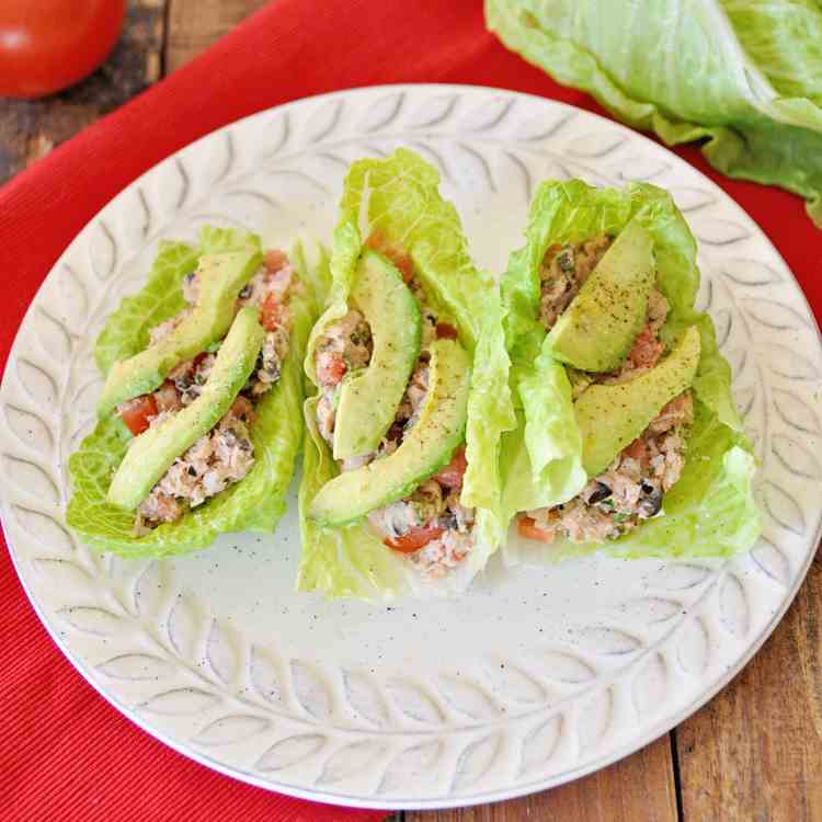 Lettuce Wraps with Spanish Tuna 