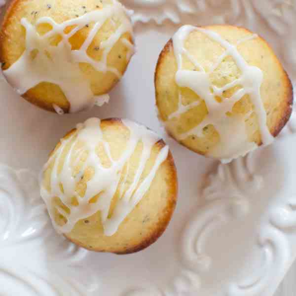 Glazed Lemon Poppyseed Mini Muffins
