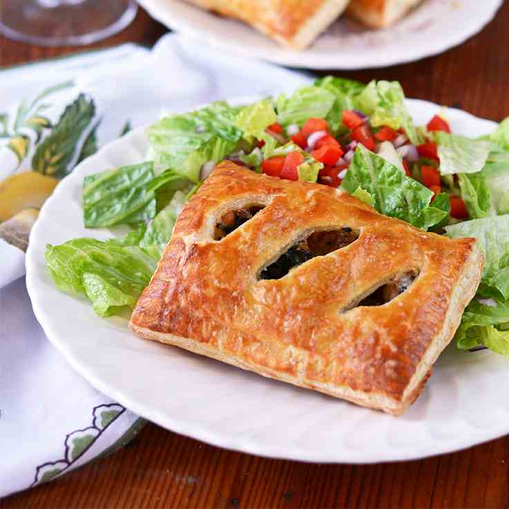 Sausage and Kale Puff Pastry Pockets