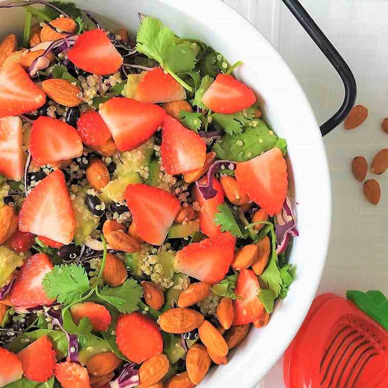 Strawberry Salad w- Berry Basil Dressing