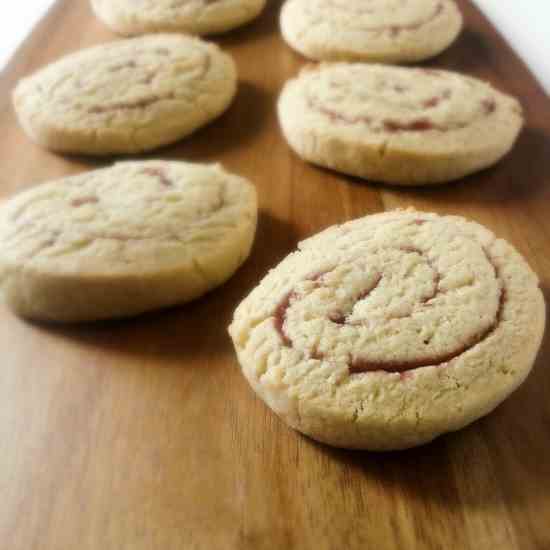 Peanut Butter - Jam Pinwheel Cookies