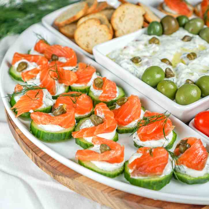 Lox Appetizer Platter with Dip