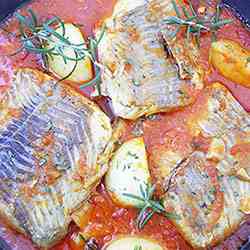 Skillet Tomato Salsa Bathed Cod