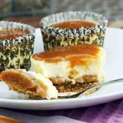 caramel cupcake cheesecakes