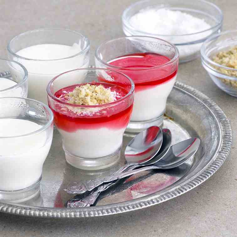 Malabi with Rose Syrup and Nuts