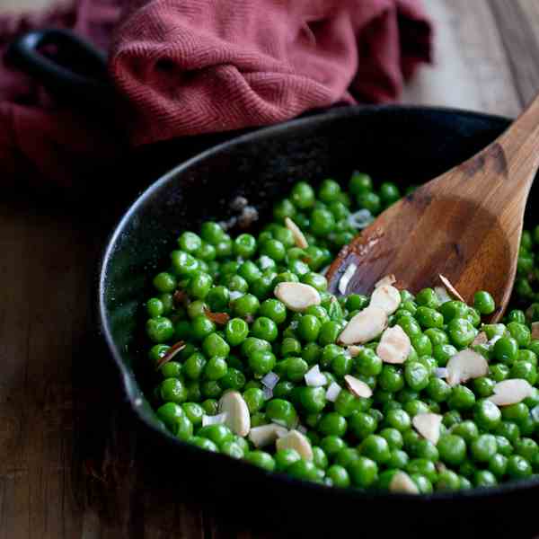 Peas with Toasted Almonds