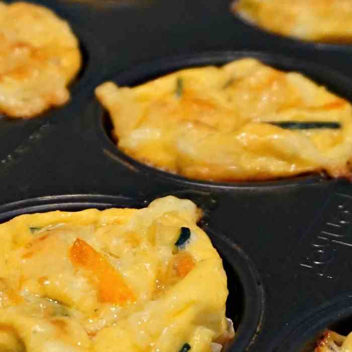 Mini Crustless Quiche w- Zucchini - Cheese