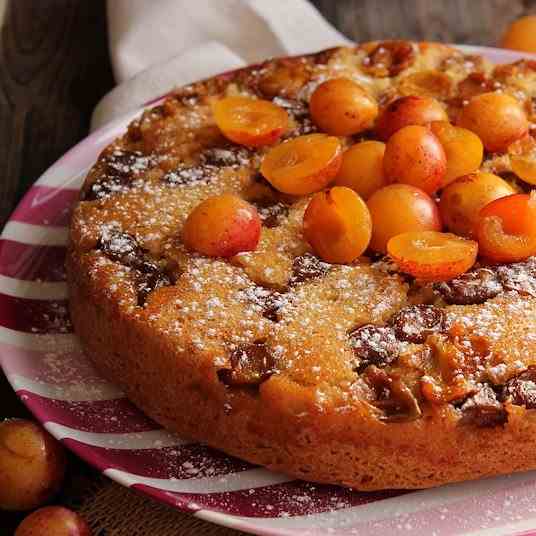 Upside-Down plums Cake