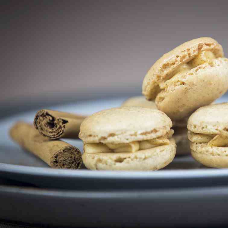 Gingerbread Macarons with Salted Caramel