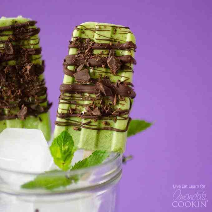 Mint Chocolate Popsicles