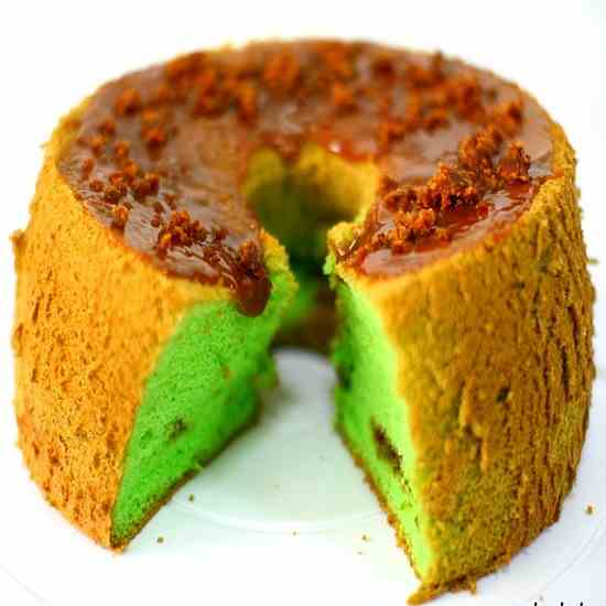 Pandan Gula Melaka Chiffon Cake