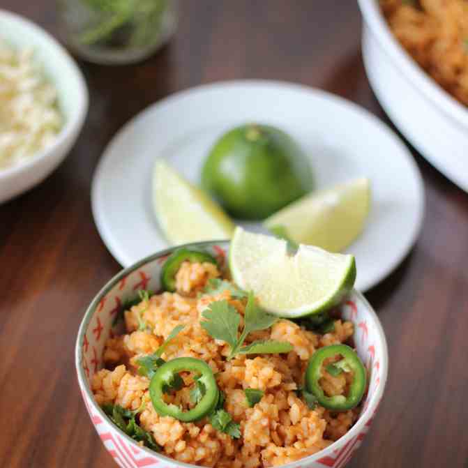Mexican Rice made with Brown Rice