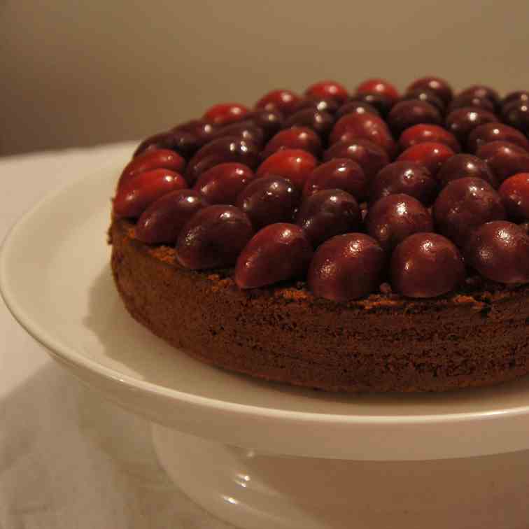 Chocolate And Cherry Polenta Cake