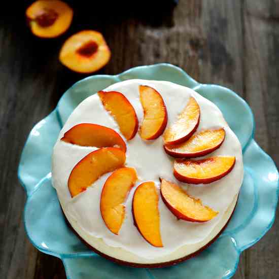 Peach Amaretto Cheesecake