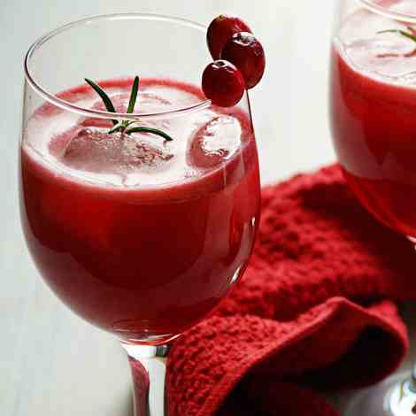 Fresh homemade cranberry juice