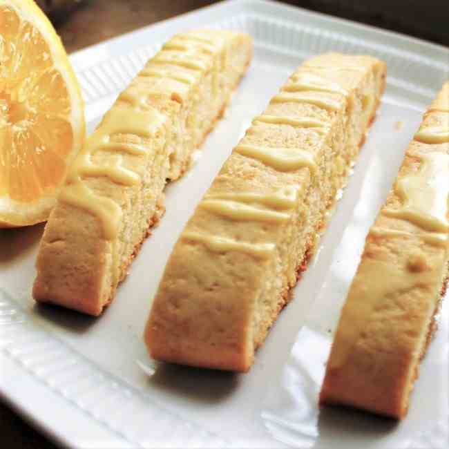 Glazed Lemon-Almond Biscotti