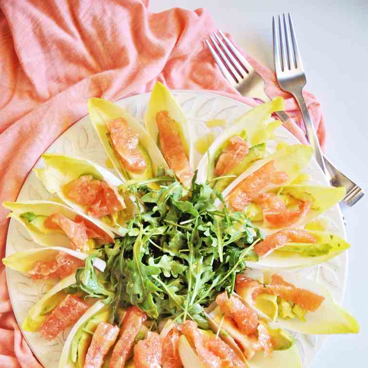 Grapefruit Avocado and Endive Salad