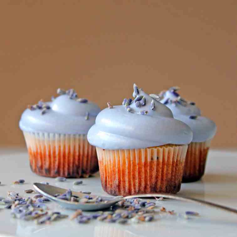 Lavender cupcake