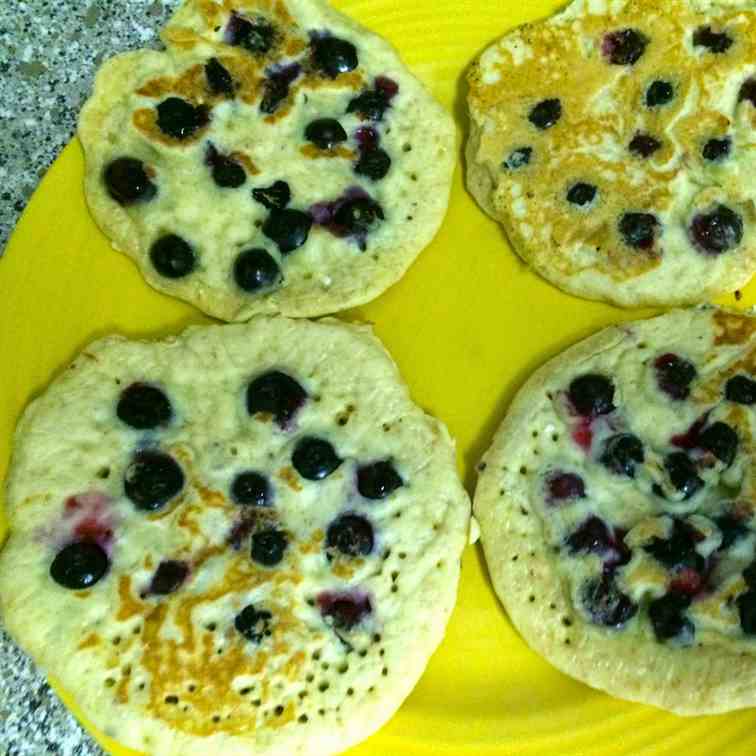 Multigrain Blueberry pancakes