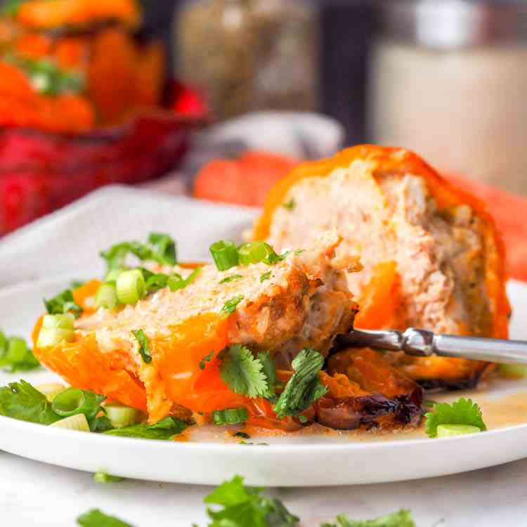Chicken and Carrot Stuffed Peppers