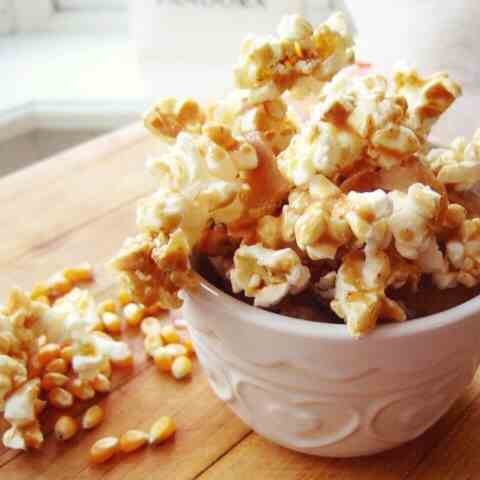 Peanut Butter Covered Popcorn Snack