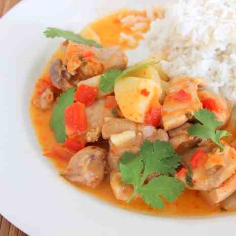 Poached Coconut Chicken Curry 