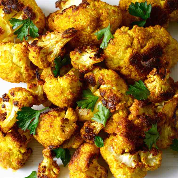 Roasted Curry Cauliflower