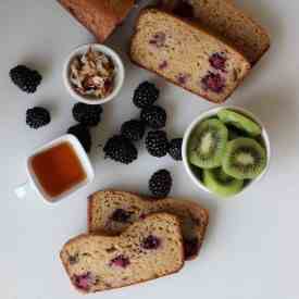 Blackberry Coconut Yogurt Bread