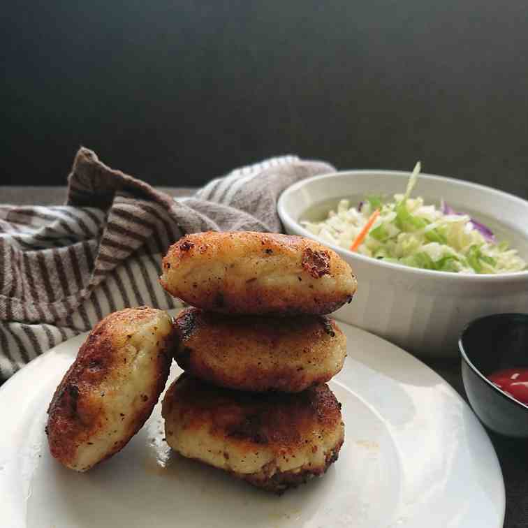 Potato and Mince Meat Cutlets