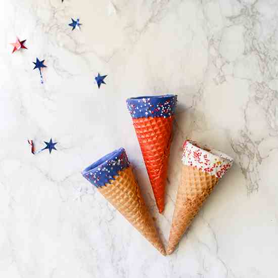Patriotic Ice Cream Cones
