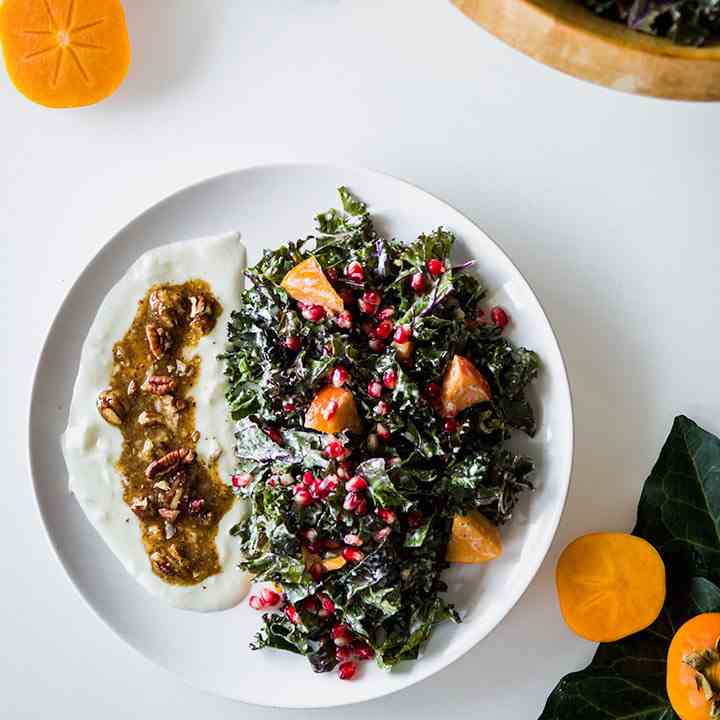 Kale Persimmon Salad