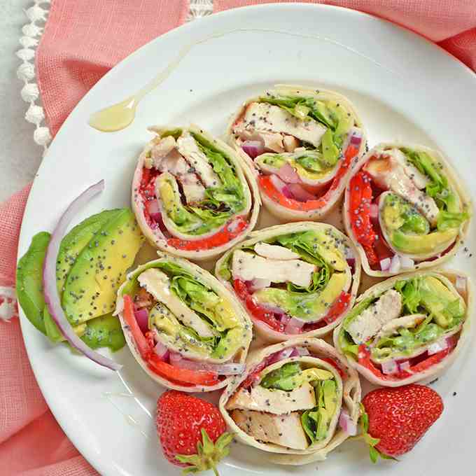 Strawberry Pinwheel Sandwiches
