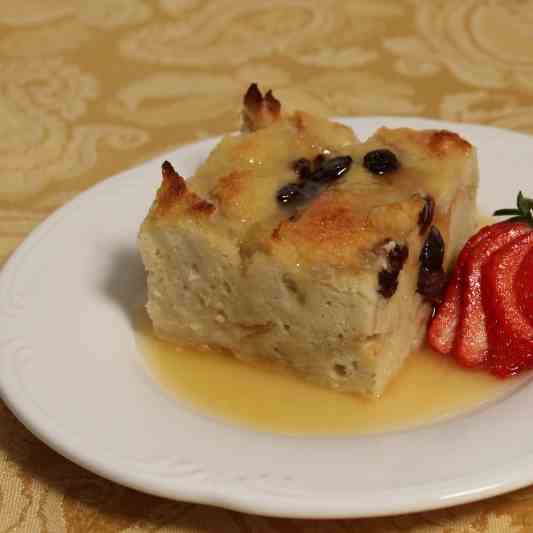 Bread Pudding with Amaretto Sauce