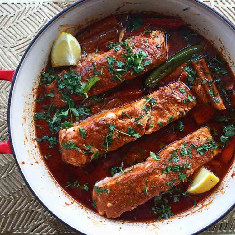 Salmon in Chriameh Sauce
