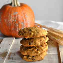 Pumpkin and Chocolate Chip Cookies