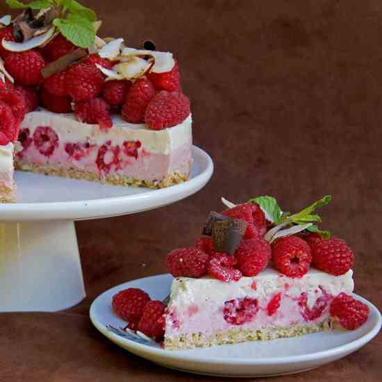 raspberry coconut yogurt cake
