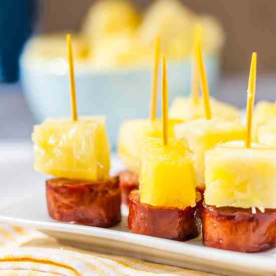 Sausage and Pineapple Party Bites