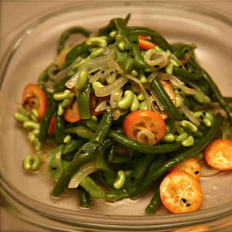 Fresh Black Eyed Pea Salad with Kumquat 