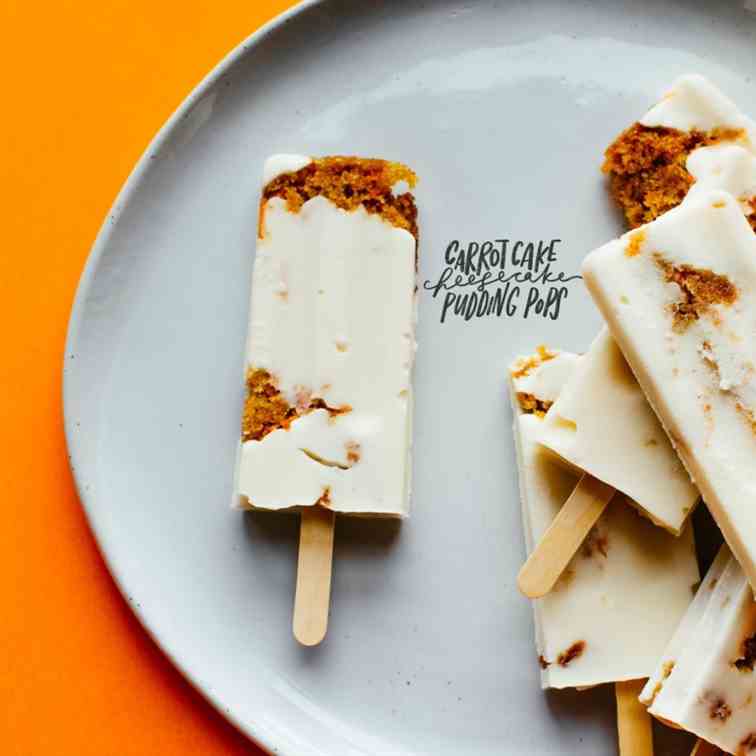 Carrot Cake Cream Cheese Pudding Pops