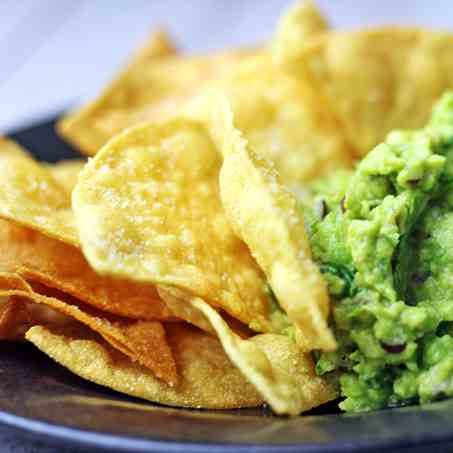Chipotle Lime Chips and Guacamole