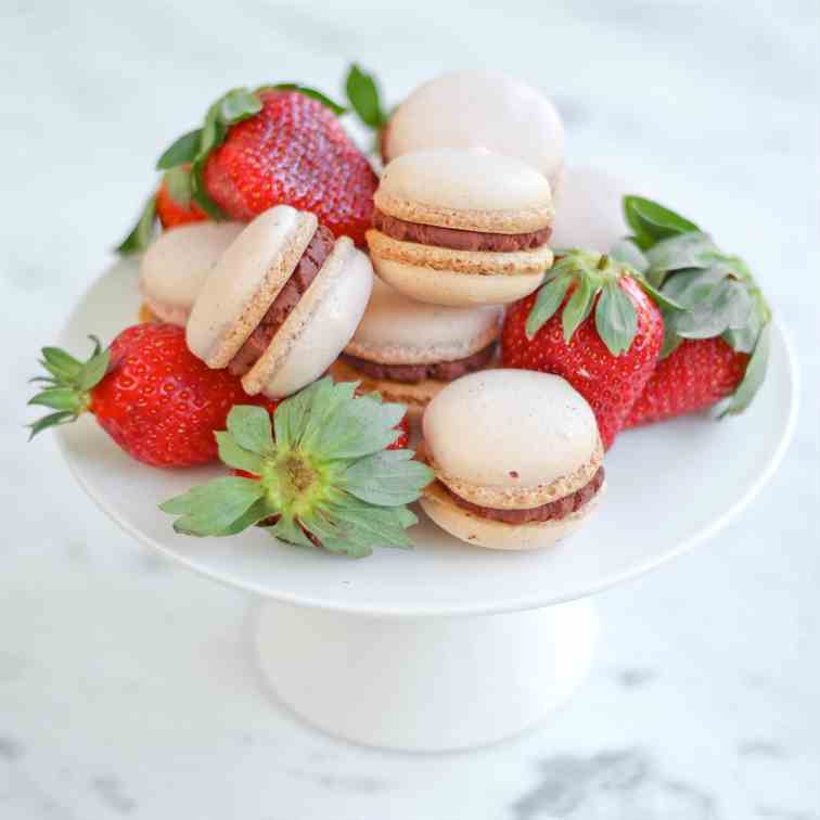 Double Strawberry Macarons