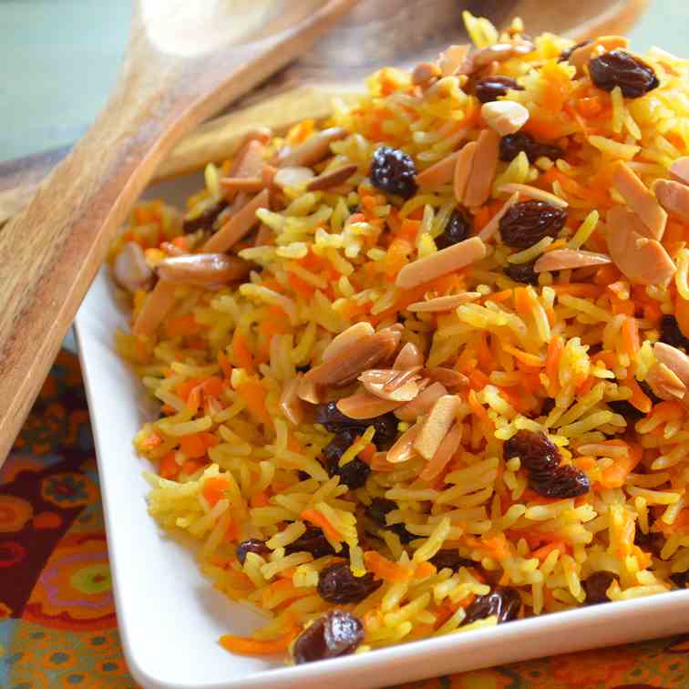 Basmati Rice with Carrots and Raisins