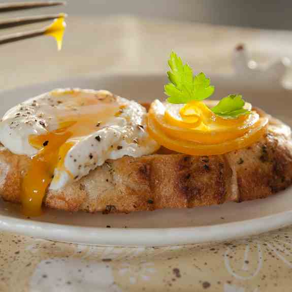 Poached Egg with Lemon Butter Sauce