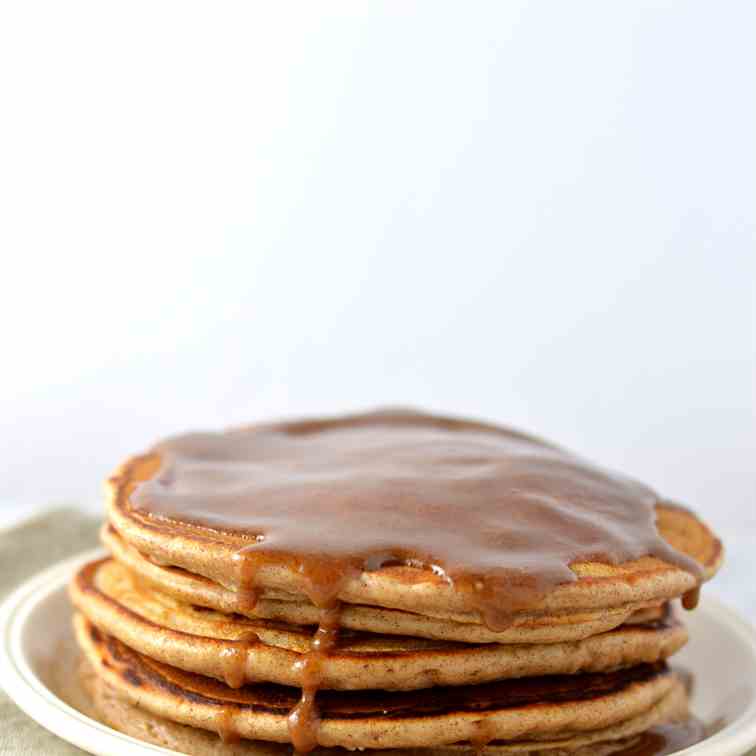 Snickerdoodle Pancakes with Cinnamon Glaze
