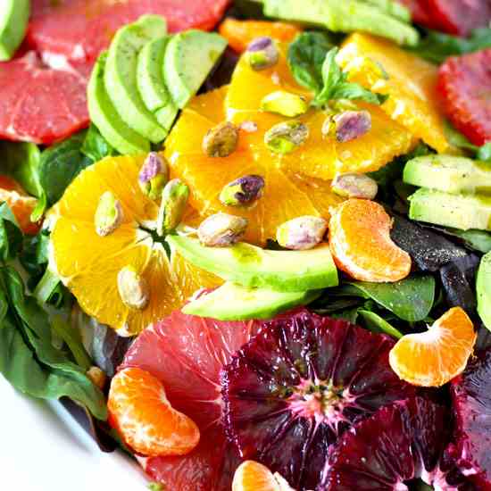 Citrus Salad with Basil Vinaigrette