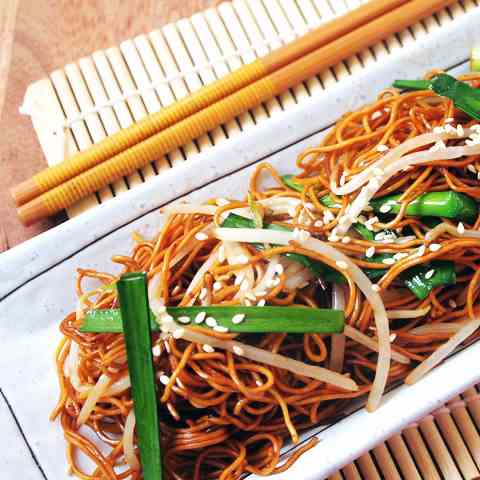pan fired noodles recipe