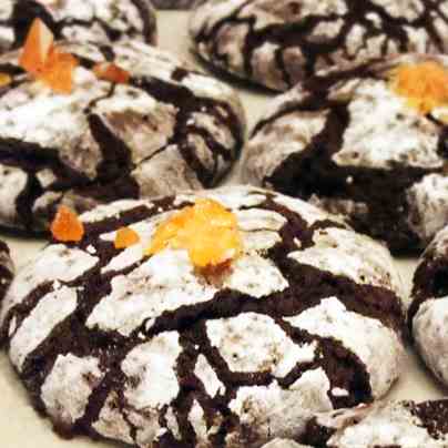 Chocolate orange crinkle cookies